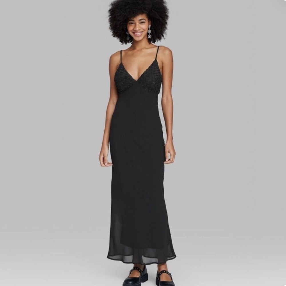 WILD FABLE Sleeveless Rosette Cup Maxi Dress